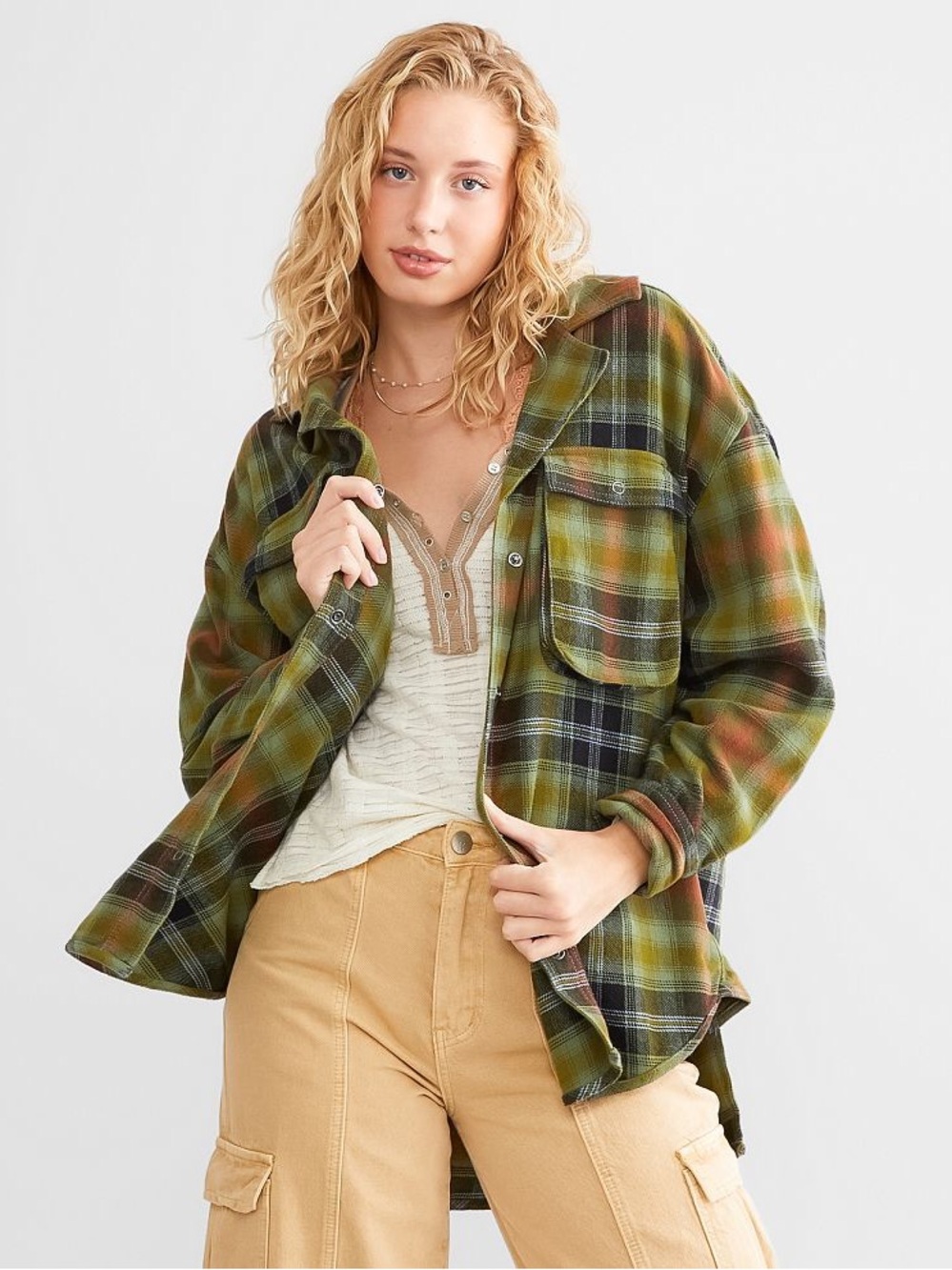Free People Izzy Cargo Oversized Shirt